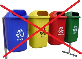 Quando quatro lixeiras de recicláveis não fazem sentido para coleta seletiva